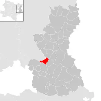 Lage der Gemeinde Strasshof an der Nordbahn im Bezirk Gänserndorf (anklickbare Karte)