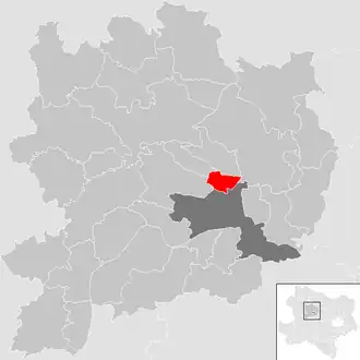 Lage der Gemeinde Stratzing im Bezirk Krems (anklickbare Karte)