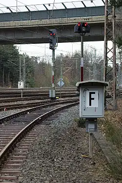 Streckenfernsprecher an einer Eisenbahnstrecke der DB InfraGO AG
