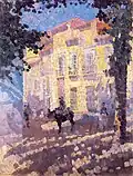 Spanische Straßenszene (Ölfarbe auf Pappe, 1911)
