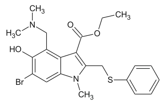 Strukturformel von Umifenovir