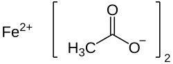 Strukturformel von Eisen(II)-acetat