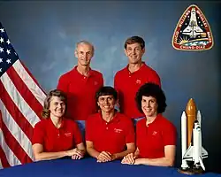 v. l. n. r. Shannon Lucid, Donald Williams, Franklin Chang-Diaz, Michael McCulley, Ellen Baker