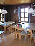Stube in der Ela-Hütte