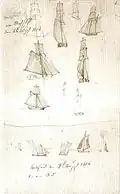 Caspar David Friedrich: Studien von Segelschiffen, 1818