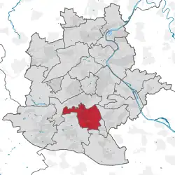 Lage des Stadtbezirks Degerloch