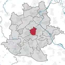Lage des Stadtbezirks Stuttgart-Mitte