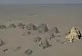 Pyramiden von Meroe mit Hervorhebung von Pyramide N11