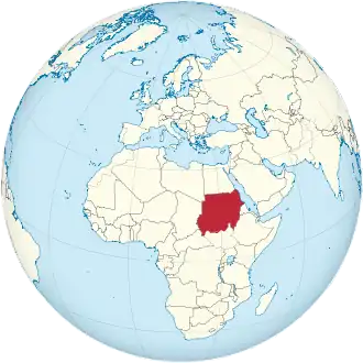 Lage des Sudan