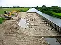 Bau einer Fischaufstiegshilfe am Abschlusswehr bei Boizenburg (2011)