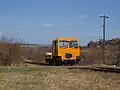 Nach 10 Jahren ist wieder ein Schienenfahrzeug in der Sünnaer Steigung (2011)