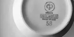 Kennzeichnung des Speisegeschirrs aus dem Hotel Continental (um 1975)
