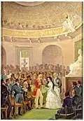 Verleihung der Großen Goldmedaille an Sofja Suchowo-Kobylina in der Akademie der Künste (1854)