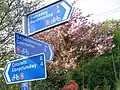 Beschilderung des National Cycle Network, Route 8, Wales
