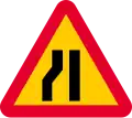 einseitig (links) verengte Fahrbahn