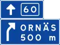 Vorwegweiser auf Ausfahrten