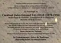 Hommage an Kardinal Saliège an der Palaprat-Synagoge