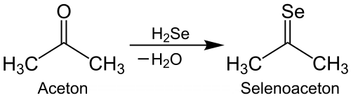 Synthese von Selenoaceton aus Aceton