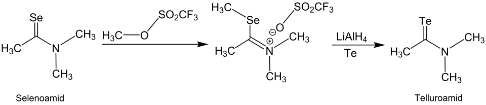 Synthese von Telluroamiden aus Selenoamiden