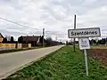 Ortstafel am nördlichen Ortsrand