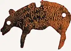 Tessera von Uxama (Osma, Soria), westliche Variante