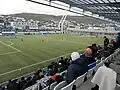 Blick nach Westen übers Spielfeld