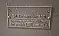 Alte feuerhemmende Tür "Fb1" nach RAL und DIN 18081 von 1965