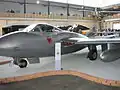Eine De Havilland DH.100 Vampire, die als Schulflugzeug eingesetzt wurde
