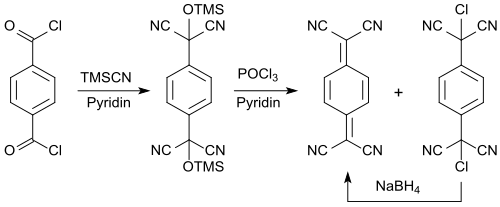 Synthese von TCNQ mittels TMSCN