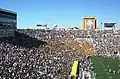 „Touchdown Jesus“ ist vom Stadioninneren sichtbar (2005)