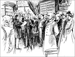 Zeichnung der Inaugurations Theodore Roosevelts 1901