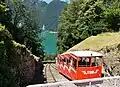 Ausweichstelle in der Mitte der Bahn