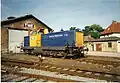 V 132 (MaK V 100 PA) im blau-gelben Design der Connex-Gruppe