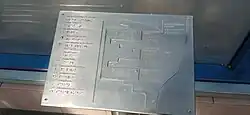 Taktiler Orientierungsplan mit Beschriftung in Brailleschrift (Centrum, Warschau)
