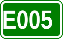 Zeichen der Europastraße 005