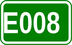 Zeichen der Europastraße 008
