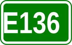 Zeichen der Europastraße 136