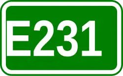 Zeichen der Europastraße 231
