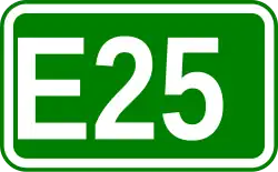Zeichen der Europastraße 25