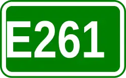 Zeichen der Europastraße 261