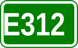 Zeichen der Europastraße 312