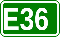 Zeichen der Europastraße 36