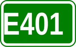 Zeichen der Europastraße 401