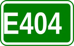 Zeichen der Europastraße 404