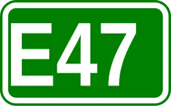 Zeichen der Europastraße 47