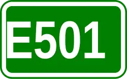 Zeichen der Europastraße 501