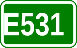 Zeichen der Europastraße 531