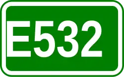 Zeichen der Europastraße 532