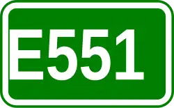 Zeichen der Europastraße 551