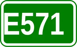 Zeichen der Europastraße 571
